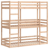 Triple Bunk Bed without Mattress 80x200 cm Solid Wood Pine 3284251
