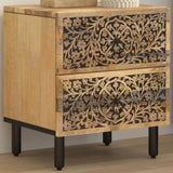 ZNTS Bedside Cabinet 40x33x46 cm Solid Wood Mango 358210