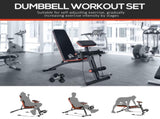 Adjustable Reclined Dumbbell Bench Weight Lifting Set Folding Sit Up Ab Bench Home Training Gym T3398P425172