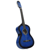 ZNTS Classical Guitar for Beginner Blue 4/4 39" Basswood 70108