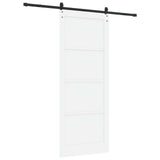 Sliding Door ORKDAL 93 x 232 cm Engineered Wood White and Black 3450333