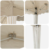 Pop-up Party Tent 195 x 195 x 245 cm Cream Oxford Fabric 42019724