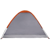 Camping Tent Dome 4-Person Grey and Orange Waterproof 94764