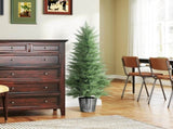 135cm Artificial Cypress Trees Set of 2, UV Resistant Artificial with Decorative Pot, Fake T3398P424881