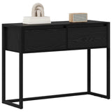 End Table Black Oak 100 x 36 x 75 cm Engineered Wood 886696