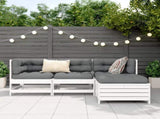 4 Piece Garden Sofa Set White Solid Wood Pine 3250785