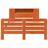 Bed Frame without Mattress Wax Brown 135x190 cm Double Solid Wood Pine 3309898