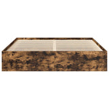 Bed Frame without Mattress Smoked Oak 200x200 cm 3203891
