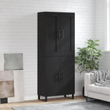Highboard Black 69.5x34x180 cm Engineered Wood 3199578