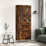 Highboard Smoked Oak 69.5x34x180 cm Engineered Wood 3198662