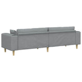 Fabric Sofa with Cushion Light Grey 208 cm Fabric 3335143