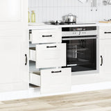 Kitchen Base Cabinet "Kalmar" High Gloss White Engineered Wood 854242