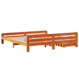 Bed frame without Mattress Wax Brown 180x200 cm Super King Solid Wood Pine 3309031