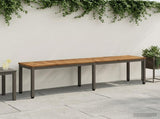 Garden Bench 161 x 35 x 45 cm Solid Acacia Wood Rectangular 901300