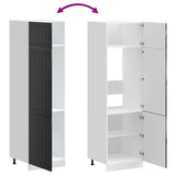 Kitchen Cupboard Lucca Black Engineered Wood 853868