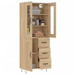 Highboard Sonoma Oak 69.5x34x180 cm Engineered Wood 3198692