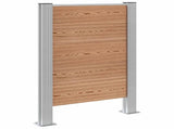 Garbage Bin Fence Brown 85 x 12 x 115 cm Aluminium and WPC 42039179