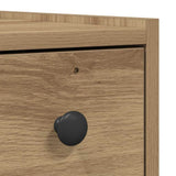 Narrow Bathroom Cupboard with Wheels Artisian Oak Engineered Wood 855294