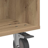 Side Table with Wheels Artisan Oak 50.5 x 50 x 30 cm 891031
