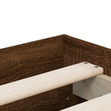 Bed Frame with Drawers without Mattress Brown Oak 160x200 cm 3207265