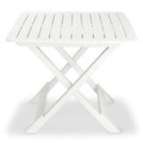 43581 3 Piece Folding Bistro Set Plastic White
