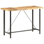 ZNTS Bar Table 150x70x107 cm Rough Mango Wood 286612