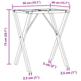 Dining Table Legs X-Frame 50x40x73 cm Steel 357904