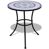 Patio Furniture Blue and White Powder-coated iron and ceramic tile 271771