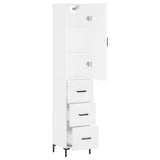 Highboard White 34.5x34x180 cm Engineered Wood 3198849