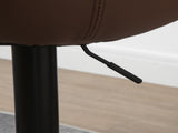 Adjustable Bar Stools Set of 2, Swivel PU Leather Upholstered Barstools with Tufted Seat and Back, T3398P329827