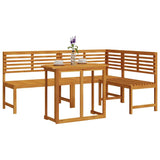 Garden Bench Set 3 pcs Brown Solid acacia wood 3328692
