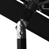 3-Tier Garden Parasol with Aluminium Pole Black 2.5 m 313866