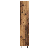 Highboard Old Wood 69.5 x 34 x 180 cm Engineered Wood and Glass 3415778