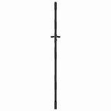 Garden Gate with Lock Black 110 x 180 cm Powder-Coated Steel 42015897