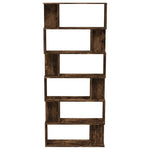 ZNTS Book Cabinet/Room Divider Smoked Oak 80x24x192 cm Engineered Wood 816059