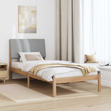 Bed Frame with Headboard Brown 90 x 200 cm Solid Pine Wood 878914
