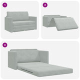 Sofa Bed Light Grey 124 x 204 x 61 cm Velvet 4106702