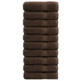 Premium Hand Towels "SOLUND" 10 pcs Brown 50x100 cm 600 gsm 137235