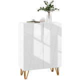 Narrow Shoe Storage Cabinet with Soft-Close Hinges and Adjustable Shelves for 15-20 Pairs of Shoes, T3398P344126