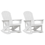 Adirondack Rocking Chairs 2 pcs White HDPE 3335834