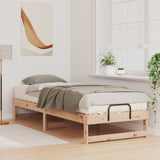 Bed Frame Brown 90 x 210 cm Solid Pine Wood 873160