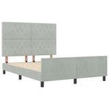 ZNTS Bed Frame Light Grey 140x200 cm Velvet 3344879