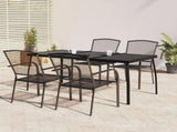 Garden Dining Set Anthracite Steel Medium Stackable 3187972