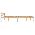 ZNTS Bed Frame without Mattress Solid Pine Wood 140x200 cm 283193