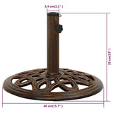Umbrella Base Bronze 40x40x32 cm Cast Iron 317767