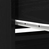 Cabinet with Drawer Black Oak 55.5x34x119.5 cm Engineered Wood 861644