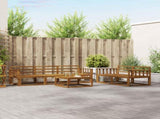 Outdoor Sofa Set 6 pcs Natural Solid Acacia Wood 3367187