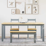 4 Piece Dining Set PANAMA Grey Solid Wood Pine 3345186