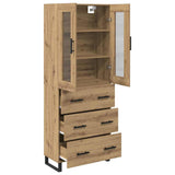 Highboard with Drawer 2 pcs Artisan Oak Engineered Wood 3415996