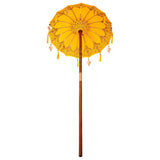Balinese Parasol Yellow 125 x 125 x 260 cm Cotton and Wood 42006467